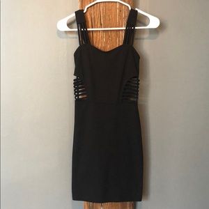 Black dress with side cut outs